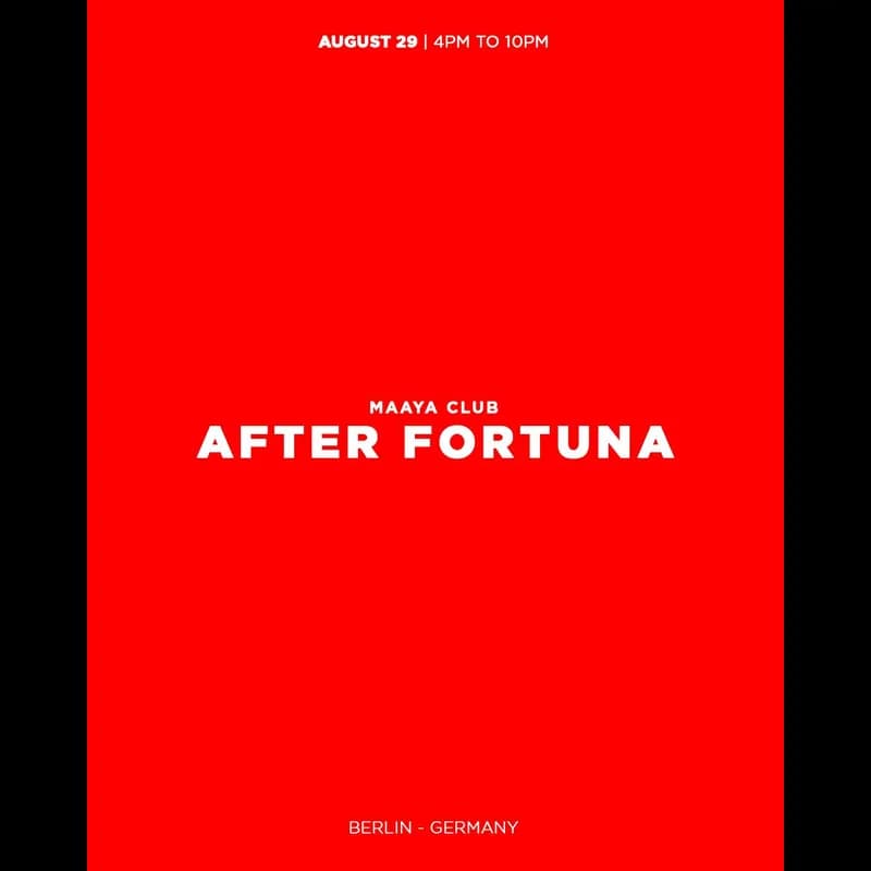 Flyer: AFTER FORTUNA x Maaya Flyer: AFTER FORTUNA x Maaya