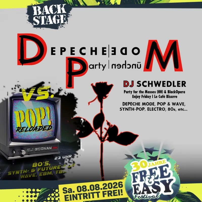Flyer: DEPECHE MODE PARTY vs. POP!² @WERK mit DJ SCHWEDLER & DJ SCONAN | free & easy 2026 party Flyer: DEPECHE MODE PARTY vs. POP!² @WERK mit DJ SCHWEDLER & DJ SCONAN | free & easy 2026 party