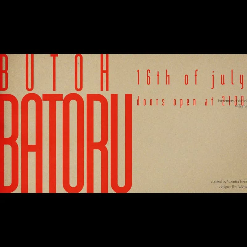 Flyer: BUTOH Batorū Flyer: BUTOH Batorū
