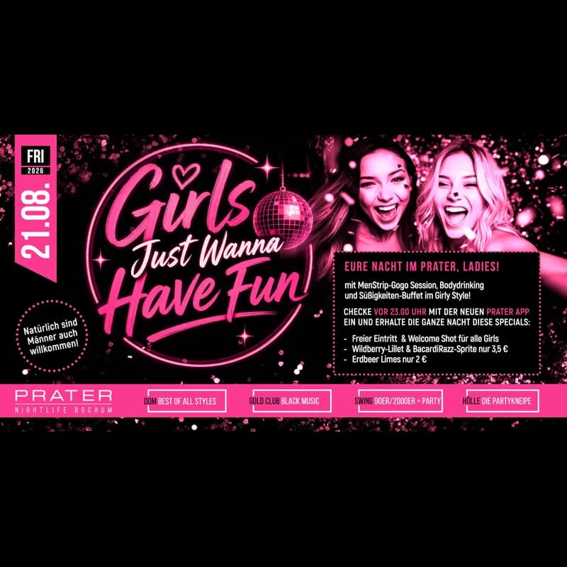 Flyer: GIRLS JUST WANNA HAVE FUN Flyer: GIRLS JUST WANNA HAVE FUN