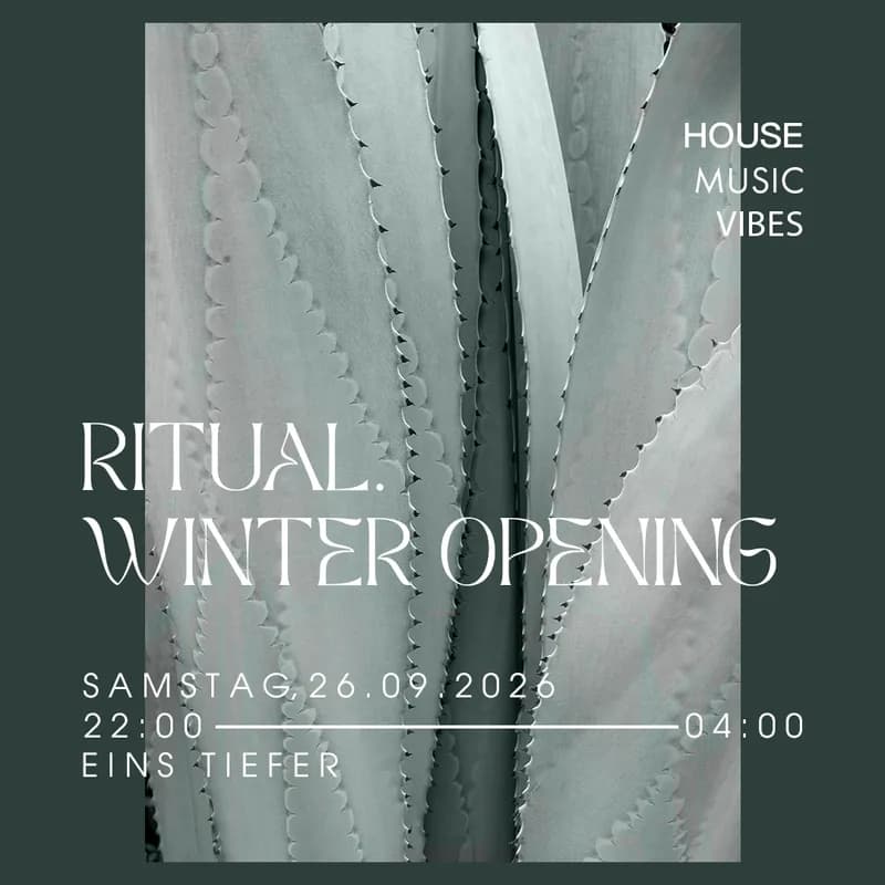 Flyer: RITUAL. WINTER OPENING Flyer: RITUAL. WINTER OPENING