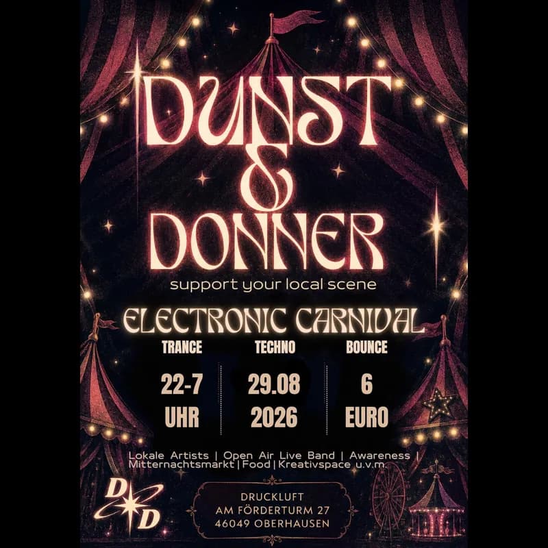 Event: DUNST & DONNER | ELECTRONIC CARNIVAL Event-Bild: DUNST & DONNER | ELECTRONIC CARNIVAL