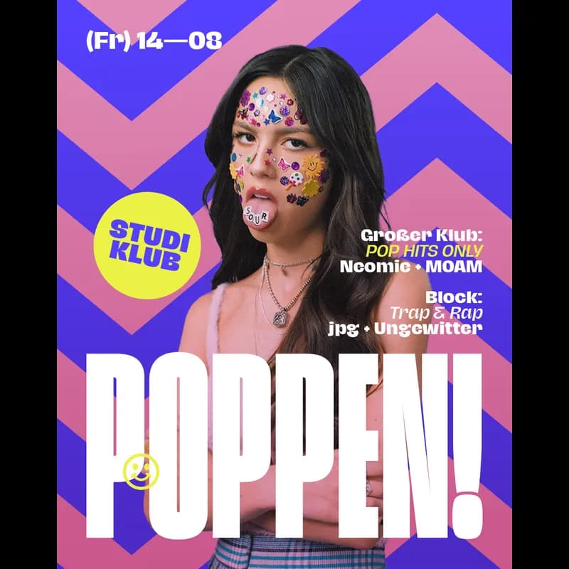 Flyer: STUDI KLUB - POPPEN! Flyer: STUDI KLUB - POPPEN!