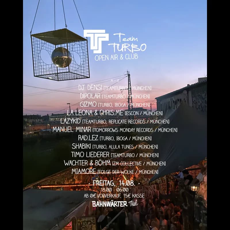 Flyer: 7 Jahre TeamTURBO – Open Air & Club Flyer: 7 Jahre TeamTURBO – Open Air & Club