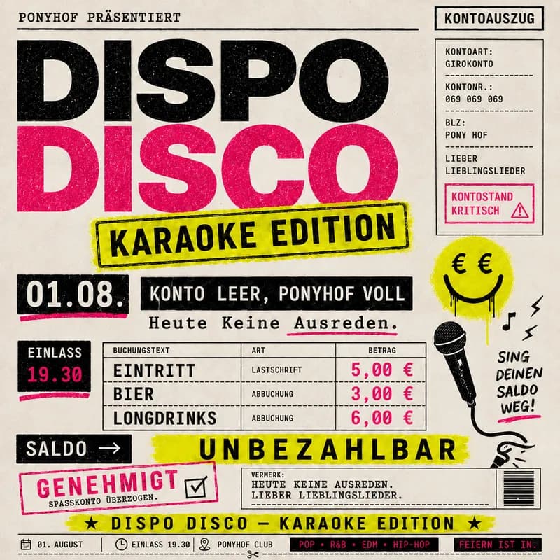 Flyer: DISPO DISCO I Karaoke Flyer: DISPO DISCO I Karaoke