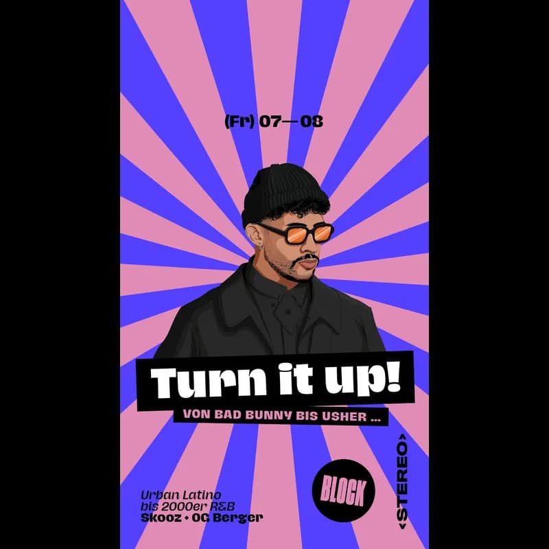 Flyer: BLOCK - Turn it up! Flyer: BLOCK - Turn it up!