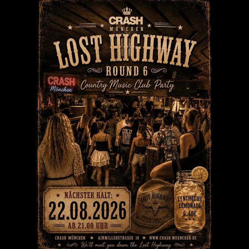 Flyer: Lost Highway Country Music Club Party Flyer: Lost Highway Country Music Club Party