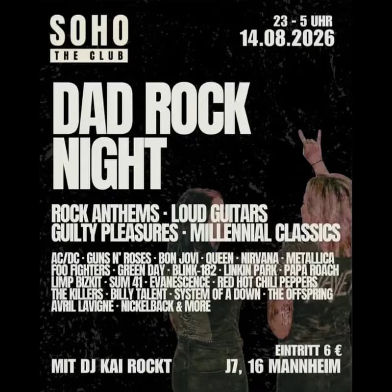 Flyer: Dad Rock Night Flyer: Dad Rock Night